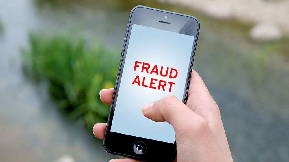 Fraud Alert warning on Phone