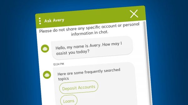 chat window showing ask avery