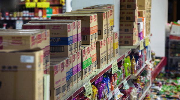 Boxed goods and food on storage shelves Pioneer Valley USO