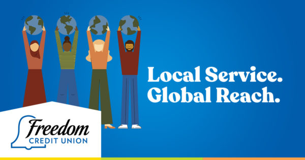 Local service. Global reach. graphic